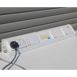 Used Laminate Top Workbench 1800x750x940mm with Sockets